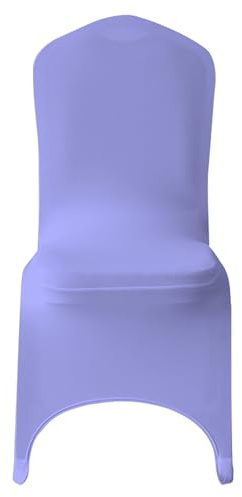 WedDecor Lavender Banquet Protective Chair Cover Stretchable Cover for Weddings Decoration, Conferences, Events, Birthday & Christmas Parties, Hotel, Restaurant, Single | Universal Removable Washable Arched Front Dining Chair Protector for Wedding Banquet Hotel Christmas Party Decoration