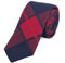 DonDon Herren Krawatte kariert 6 cm rot-dunkelblau
