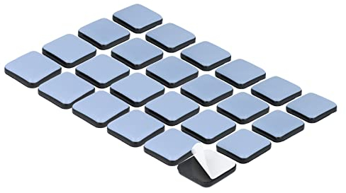 GLEITGUT 24 x Teflongleiter selbstklebend 30 x 30 mm PTFE Möbelgleiter eckig