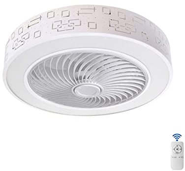 Ventilador de Techo con Luz Lámpara LED 36W - Ventilador Invisible APP Control Con Mando a Distancia Regulable Fría/Neutra/Cálida - Φ51*H24 cm- Decoración de interiores - Plafón de techo lluminación