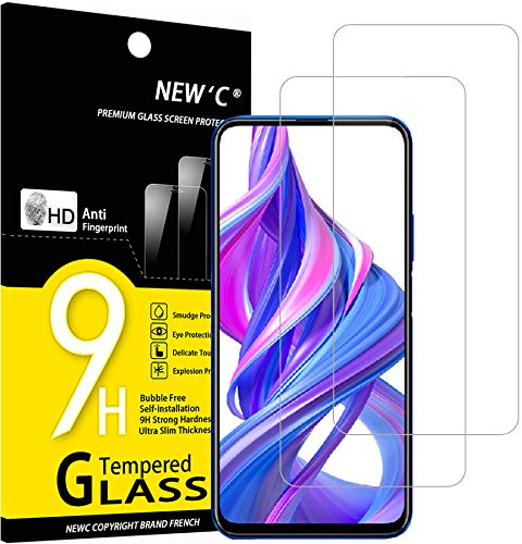 NEW'C 2 Stück für Honor 9X, Honor 9X Pro für Panzerglas, Frei von Kratzern, 9H Härte, HD Displayschutzfolie, 0.33mm Ultra-klar, Ultrabeständig