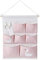 Cabilock - Borsa portaoggetti da appendere in cotone e lino, organizer creativo da parete, porta armadio, borsa per riporre oggetti, colore: rosa