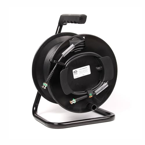 Emelec VíasCom R-SDI-3006N/070 – 70m Cable Video 3G-SDI 6G-SDI (0.8/3.75/6.0) montado en Portacables con BNC 4K-UHD – Conductor Unifilar – Color Negro – PVC Flexible