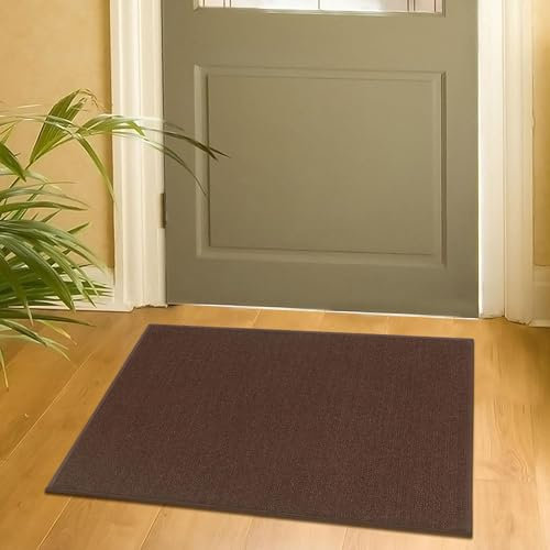 Ottomanson Ottohome-Kollektion Teppich/Matte mit Gummirückseite und einfarbigem Design, 67 cm x 90 cm, Braun