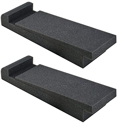 Locisne 2 Pack Studio Monitor Isolation Speaker Pads Acoustic Studio Desktop Stands Acoustical Foam for Most 3-10 Speakers Stands,30 * 10 * 4.5cm