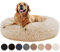Yurun Hundebett Donut, Rund Hundekissen Hundesofa Katzenbett Donut Flauschiges Haustierbett, Weich, rutschfeste Unterseite Abnehmbar Waschbar für Grosse mittlere kleine Hunde - Beige 80x80x20cm
