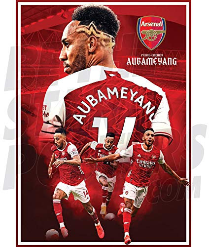 Be The Star Posters Arsenal FC 2020/21 Pierre-Emerick Aubameyang A2 Football Poster/Print/Wall Art - Officially Licensed Product - Available in Sizes A3 & A2 (A2)