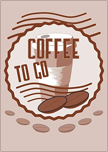 Werbeaufkleber Aufkleber Coffee to go Hochkant A9 (37x52mm)