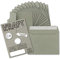 25x Briefumschläge DIN C6 Kraftpapier - Grau - Vintage Recycling Kuverts mit Haftklebung - 114 x 162 mm