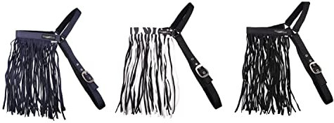 netproshop Fliegenfransen Extra ohne Halfter tragbar Gr. Mini Shetty bis XLFull, Groesse:XL Full, Farbe:Schwarz