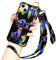 cuwana Cartoon Case for iPhone 13 Case 6.1 Inch Cute Colorful Stitch Cartoon Character Design with Lanyard Wrist Strap Band Holder Shockproof Protection Bumper Kickstand Cover