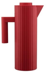Alessi Plissé MDL12 R - Design Isolierkanne, Doppelwandiges Inneres Isolierglas, aus Thermoplastischem Harz, 100 cl, Rot