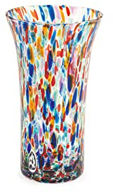 H&h Veneziano ausgestellte Glasvase, 21 cm, hergestellt in Italien