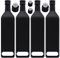 Ölflasche 1 Liter zum Befüllen - mit Deckel und Ausgießer - wasserfestes Etikett - Made in Germany (4x 1 Liter)