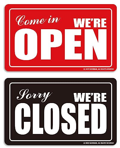 Open Closed Sign (01. Red & Black)