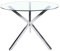 Mesa De Comedor Redonda De Cristal Diseño Moderno 90cm Mesa De Cocina con Patas Cromadas Plateadas Elegante Y Práctica Mesa De Comedor De Cristal Oficina De Sala De Estar(Size:90x75cm)