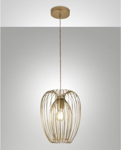 Pendelleuchte CAMP, 1-flammig, Ø25cm, E27, IP20, gold edelmatt