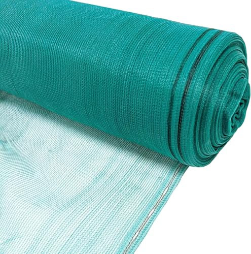 2M X 50M Debris Netting for Scaffolding Construction Gardening 60 GSM Shade Net Allotment Cover Green & Blue (Green)