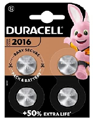 4X Duracell 2016 Lithium (1 Blister Da 4 Batterie) 4 Pile