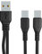 Cable USB C de doble cabeza 2 en 1 tipo C cable de carga corto doble USB C cable de carga rápida multi cable de carga y transmisión de datos