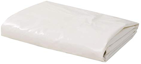 Abdeckplane, MOONAIRY Gewebeplane, Plane Wasserdicht, Abdeckfolie, Bauplane, Tarpaulin, Allzweckplane, Gartenplane, Zeltplanen, 650 g/m² 6x8 m Weiß