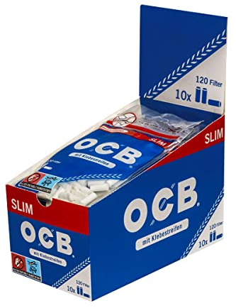 OCB Drehfilter Slim Filter blau 6mm (10 x 120 Stück)