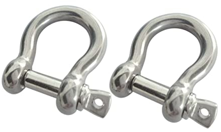 CLISPEED 2 Stück 304 Rostfreie Kette Armband Schäkel Sicherheitsnadel Schäkel Großer D-schäkel Die Kette Bootsankerschäkel Ankerkette Schäkel Off-road- Rostfreier Stahl Anschließen