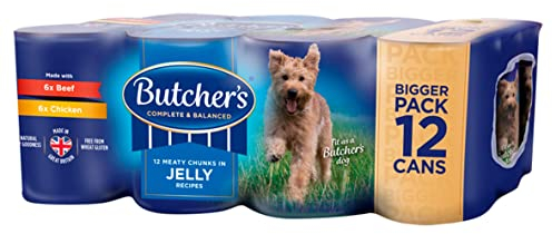 Butcher's Chunks in Jelly Recipes Wet Dog Food Tins 12 x 400g