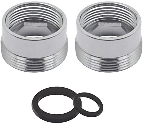 SENRISE Adaptador aireador de grifo, 2 piezas de 17 mm a 22 mm, conector aireador de grifo de rosca, filtro purificador de agua, adaptador de aireador de fregadero de cocina