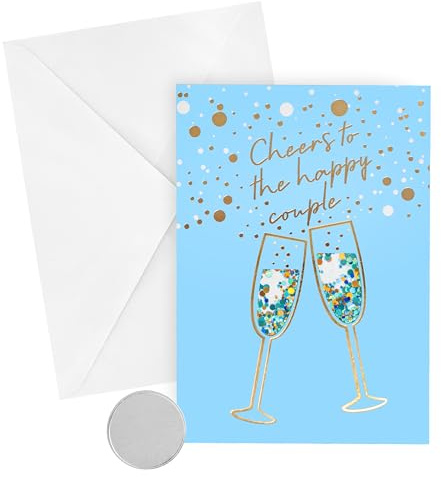 Congratulations Engagement Card | Newly Weds Wedding Cake Card | Premium Quality with Envelope and Seal