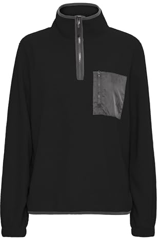 OXMO OXPiala Damen Pullover Teddy-Pullover Troyer