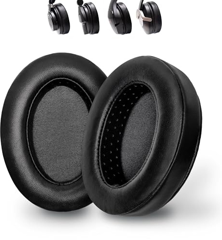 Voarmaks Full Pure Lambskin Ear Pads Compatible with Audio Technica ATH M50X M40X,HyperX Cloud Alpha,SteelSeries,Turtle Beach Stealth and More,Anti-Focusing Surfaces Filling Slow Rebound Memory Foam