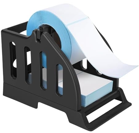 MumdoYAL Porte-étiquette Thermiques, Support Etiquettes pour Bureau, Accessoires pour Imprimante Thermiques,Distributeur Etiquettes