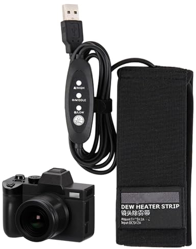 Lens Dew Heater - Tauentferner Heizleiste | USB-betriebener Linsenwärmer, einstellbare 3 Heizstufen, verhindert Kondensation an Kameraobjektiven und Teleskopen, ideal für digitale Fotografie und