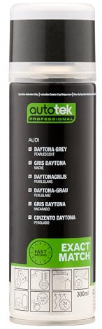 AutoTek Professional Exact Match Car Spray Paint, Audi Daytona Grey Pearl Aerosol Spray, 300 ml