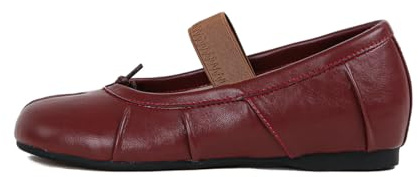 BAISOILIHA Women's Retro Mary Jane Flats Comfortable Round Toe Internal Height Increase tabis Shoes Ballerina Shoes Ballet Flats