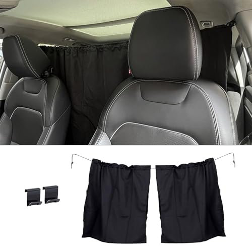 Auto Sonnenschutz Auto Trennvorhänge Sonnenschutz 140 x 80cm Abnehmbar Auto Trennwand Vorhang für Auto Schattierung Schutz der Privatsphäre