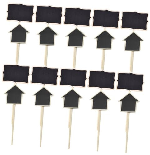 Ciieeo 20stücke Holz Garten Marker Mit Kreidetafel-funktion Pflanzenetiketten Mit Stäben Für Gartenmarkierung Und Klassifizierung