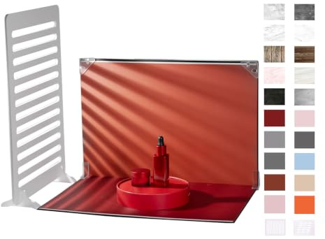 10Pcs 20Patterns Small Product Photography Backdrops Kit Photo Background Food Photography Backdrop Board with Shadow Props and Carrying Bag (16.5X11.7inch)