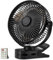 Donlala Batteria Clip Ventilatore Ricaricabile USB Funzione Aromaterapia 4 Velocità Mini Ventilatore per Ufficio Campeggio Viaggi All'aperto Grow Box Tenda (Con telecomando/funzione luce)
