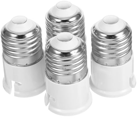 Warmhm 4er Set E27 Auf B22 Lampenfassung Adapter Lichtbirnen Konverter Für Glühbirnen Und Energiesparlampen Praktisches Zubehör Für Zuhause Einfach Zu Installieren
