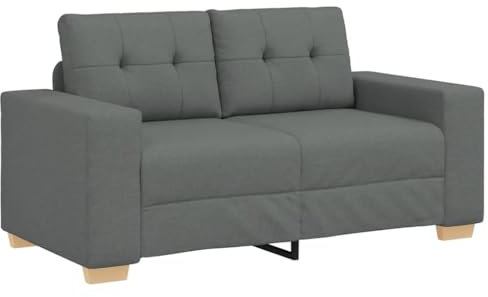 vidaXL Zweisitzer-Sofa Dunkelgrau 120 cm Stoff