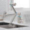 VirtuGro Robinet Cuisine Rabattable Pivotant à 1080° Mitigeur cuisine en Acier Inoxydable Robinet Salle Bain Eau chaude et Eau Froide à Double Commande Par un Seul Levier brossée Argent