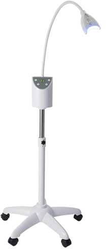 awolsrgiop Dental LED Whitening Lampe, Zahnaufhellung Accelerator zahnbleaching gerät, Dental Teeth Whitening Accelerator Gerät, Einstellbarer Winkel Mobile zahnbleaching Accelera Stand