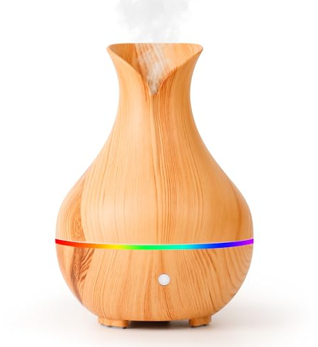 Aroma Diffuser Luftbefeuchter mit 7 LED Farben, Auto-Off-Schutz, Lufterfrischer Wohnung, 140ML