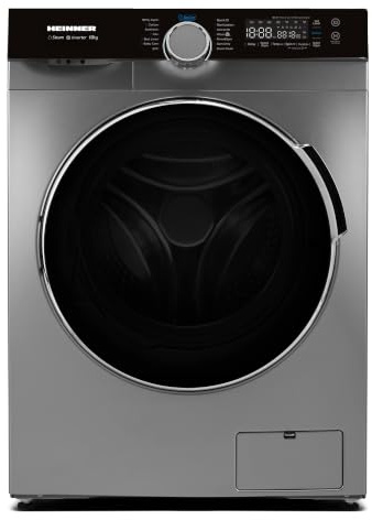 HEINNER HWM-M1014IVKSA+++ – 10 kg Frontlader-Waschmaschine, Inverter-Motor, 1400 U/min, Energieklasse A, LED-Display, 5 Jahre Garantie (Anthrazit, 10 KG)