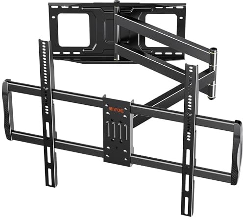 WHYFONE Heavy Duty XXL TV Wall Bracket with 1090mm Long Articulating Arm | Swivel Tilt Extend Full Motion Wall Mount Bracket for 42-100 Inch Flat & Curved TVs max. VESA 900x600mm up to 80kg