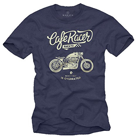 MAKAYA Geschenke für Motorradfahrer - Motorrad T-Shirt für Herren mit Spruch - Vintage Biker Motiv
