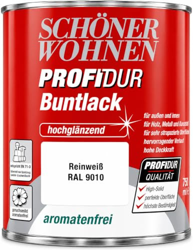 0,75L Schöner Wohnen Profidur Buntlack weiss hg Weisslack Weißlack