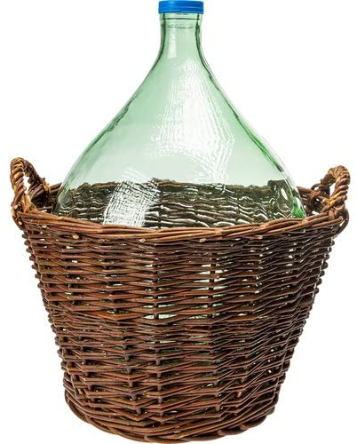 chomik Weinballon im Korb10 l/25 l Glasballon 10 l/25l+ 1 x Korkstopfen (25L)